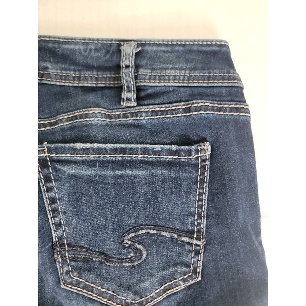Silver Jeans Low Rise Tuesday Boot Cut SZ 30 Stretch Western Rodeo Dark Wash - Picture 10 of 10